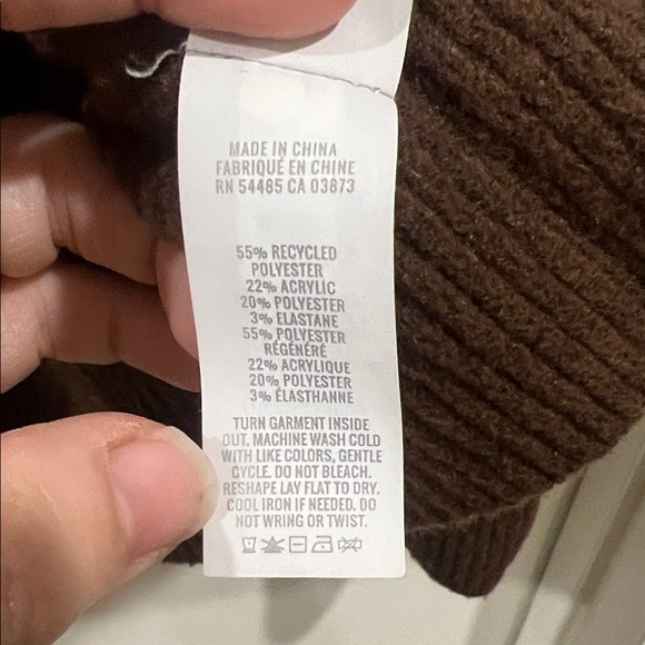 aerie oversized fuzzy chocolate Brown Crewneck Sweater size x-small - Picture 9 of 9